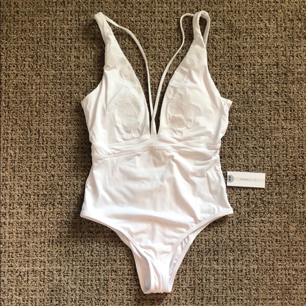 White One-Piece Swim Suit